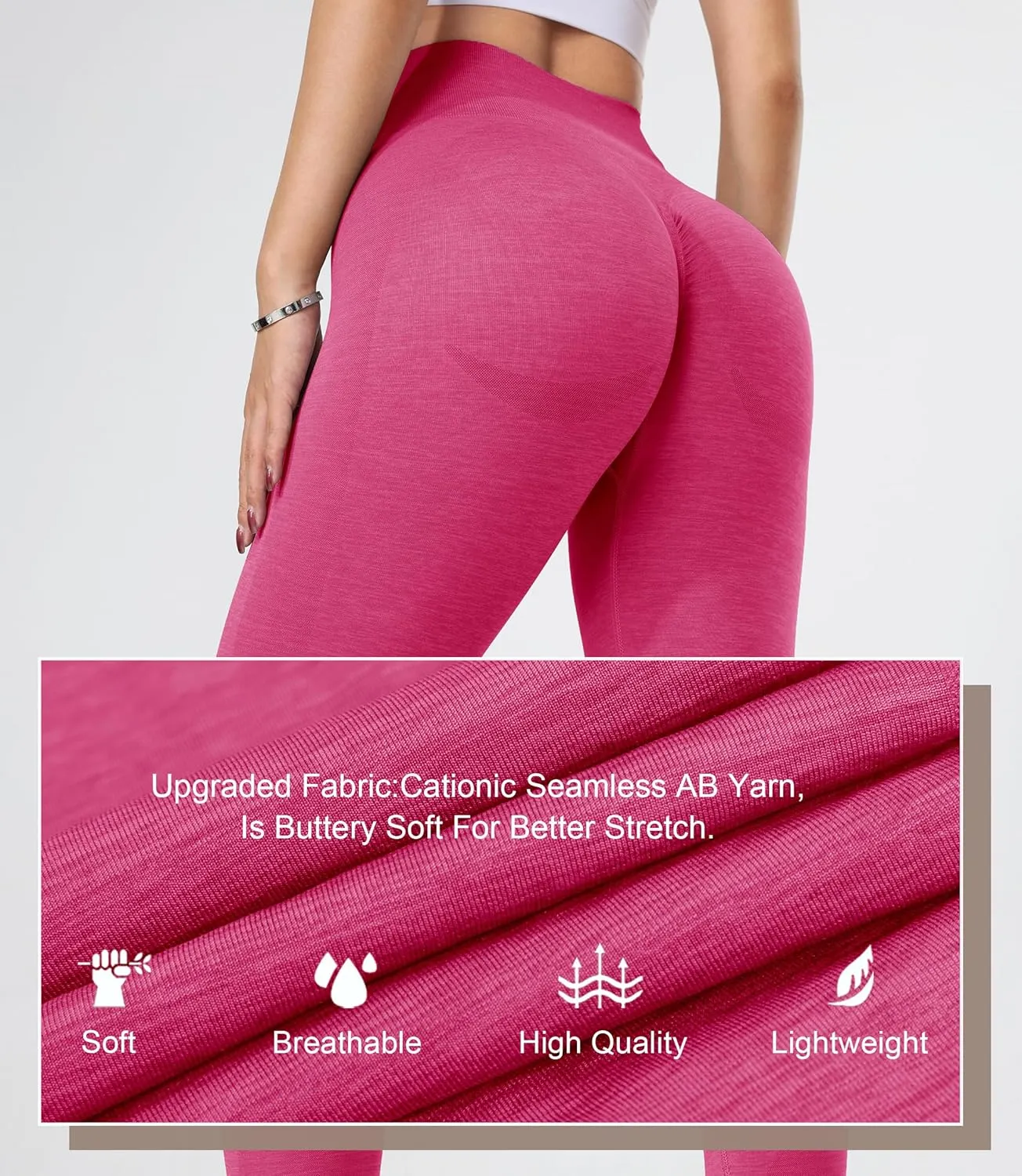 GILLYA Women's Scrunch Butt Lifting Leggings Seamless Tie Dye Workout Leggings Gym High Waisted Booty Lift Pants