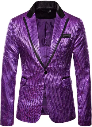 Glitter Suit Jacket for Men Gold Sequin Jacket Kids Blazer for Men Blue Mens Sport Coats and Blazers Big and Tall 5XL