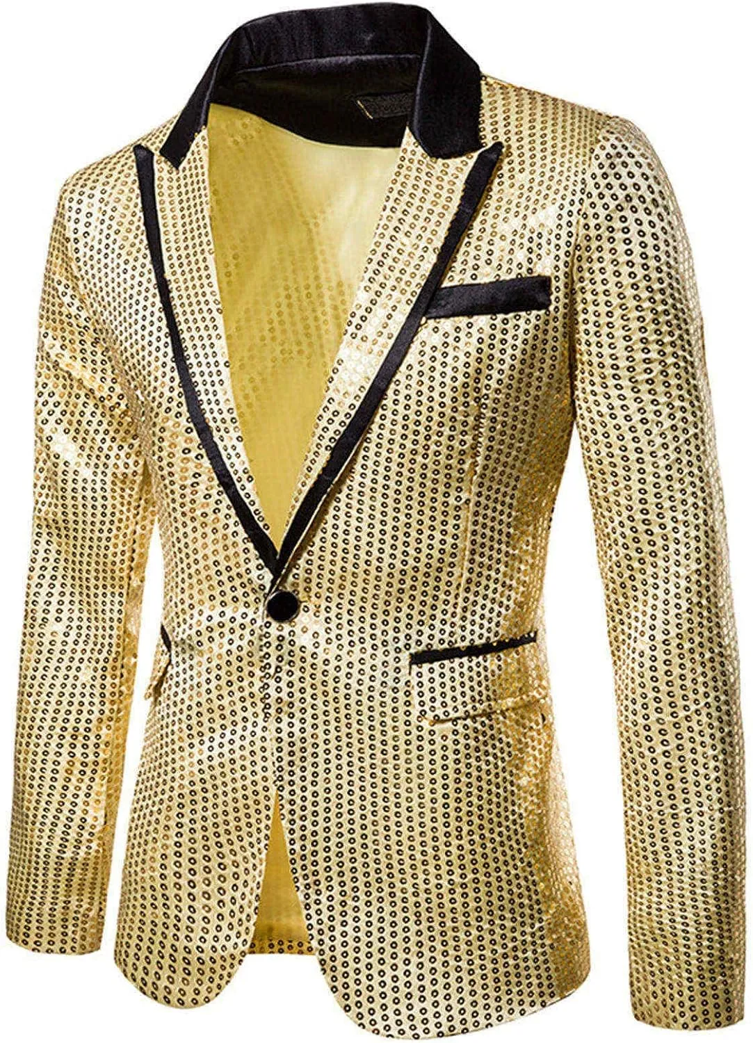 Glitter Suit Jacket for Men Gold Sequin Jacket Kids Blazer for Men Blue Mens Sport Coats and Blazers Big and Tall 5XL