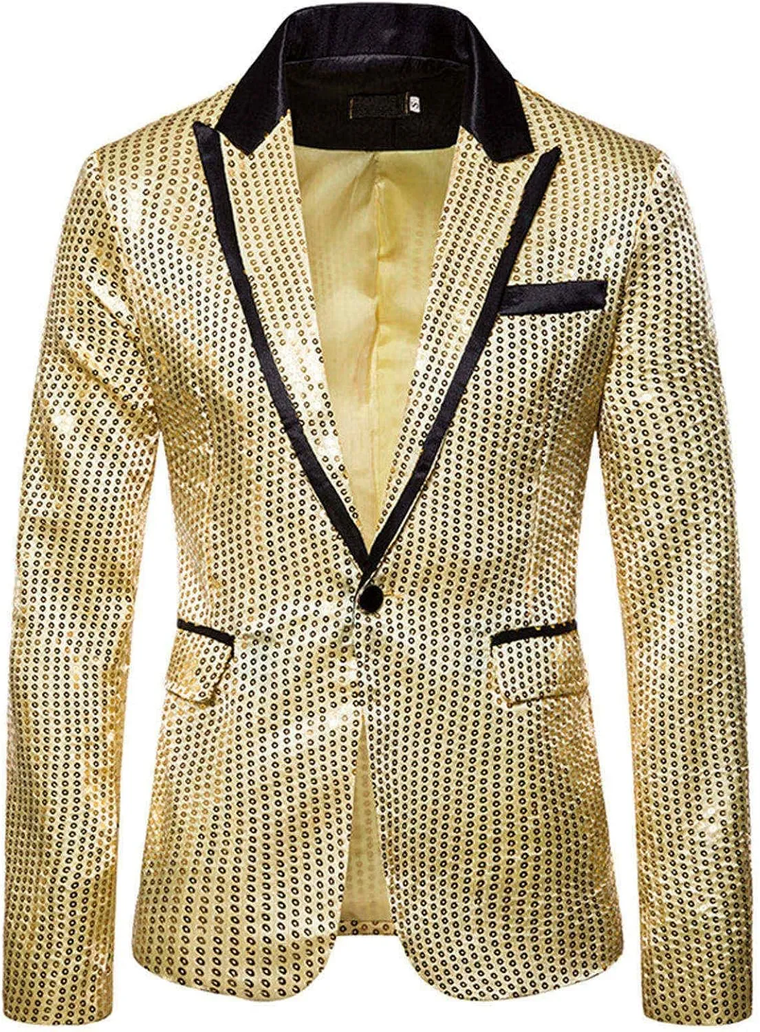 Glitter Suit Jacket for Men Gold Sequin Jacket Kids Blazer for Men Blue Mens Sport Coats and Blazers Big and Tall 5XL