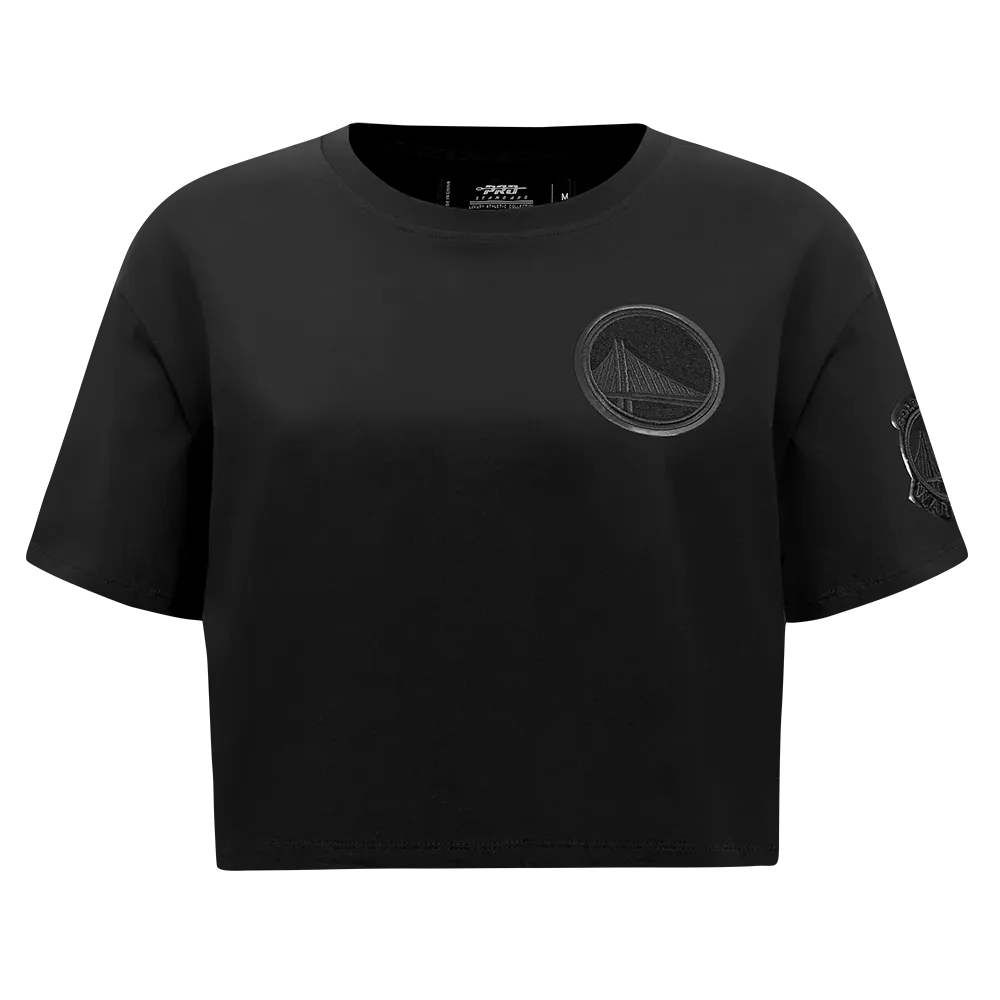 GOLDEN STATE WARRIORS TRIPLE BLACK WOMEN'S SJ BOXY TEE (TRIPLE BLACK WOMEN'S)