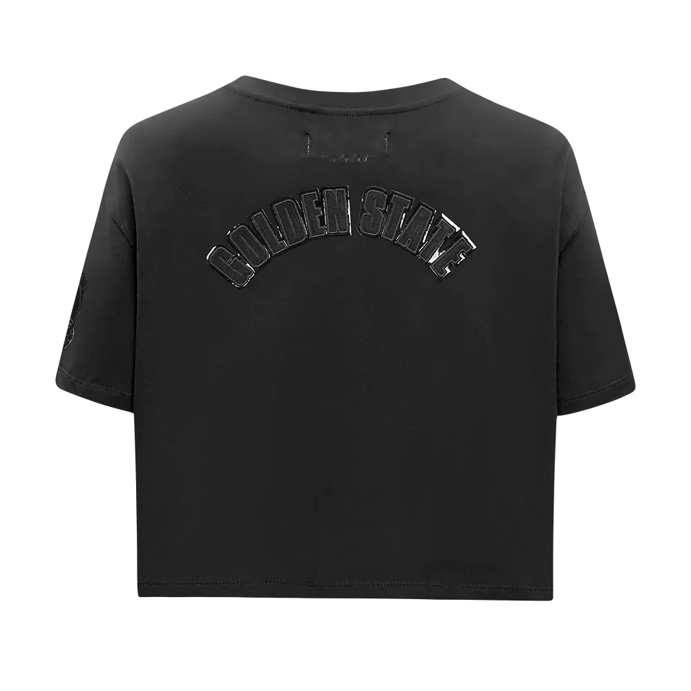 GOLDEN STATE WARRIORS TRIPLE BLACK WOMEN'S SJ BOXY TEE (TRIPLE BLACK WOMEN'S)