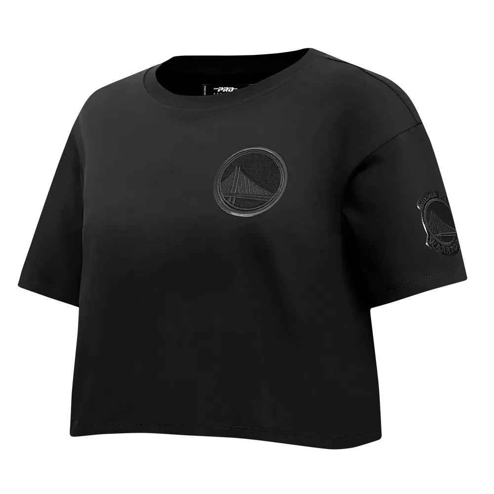 GOLDEN STATE WARRIORS TRIPLE BLACK WOMEN'S SJ BOXY TEE (TRIPLE BLACK WOMEN'S)
