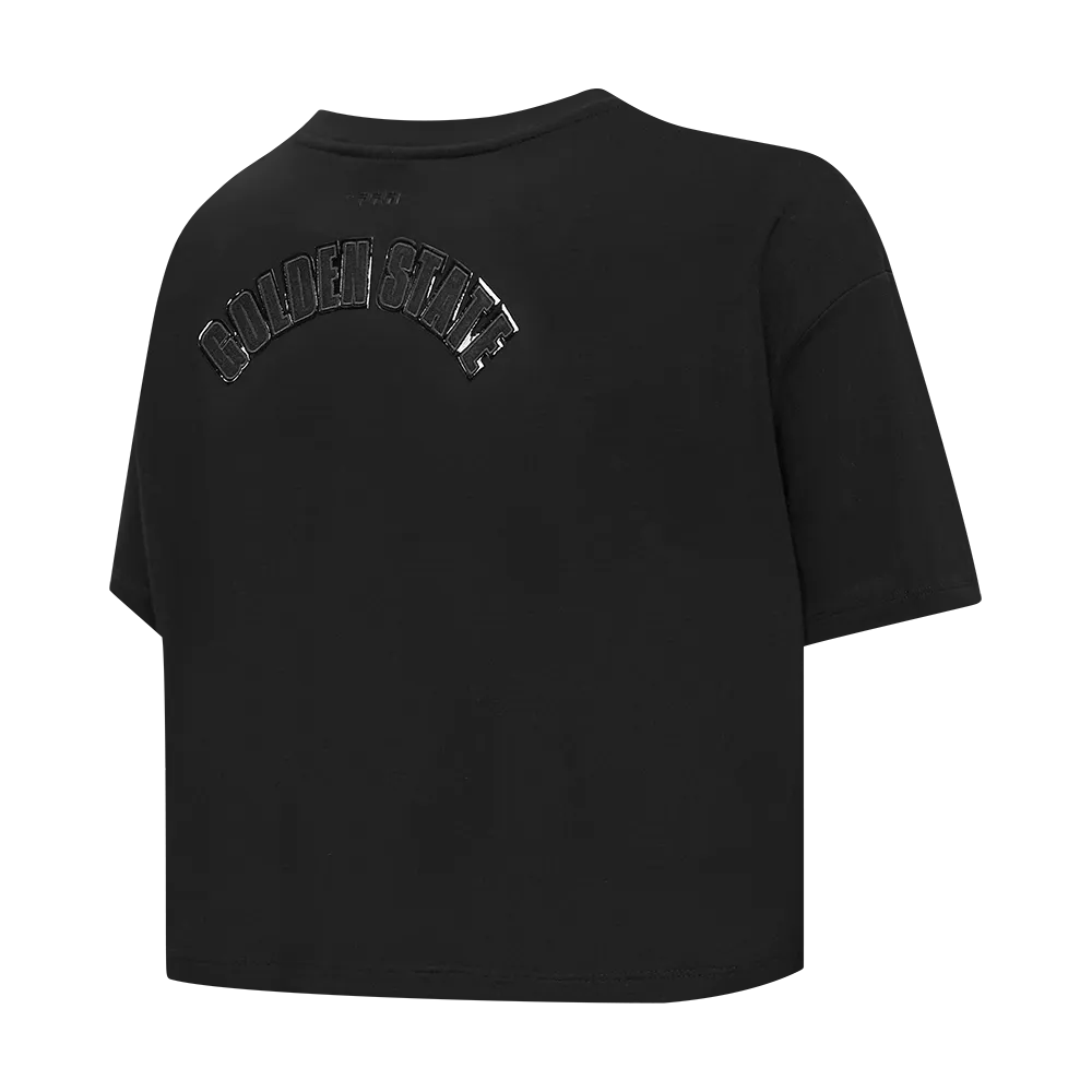 GOLDEN STATE WARRIORS TRIPLE BLACK WOMEN'S SJ BOXY TEE (TRIPLE BLACK WOMEN'S)