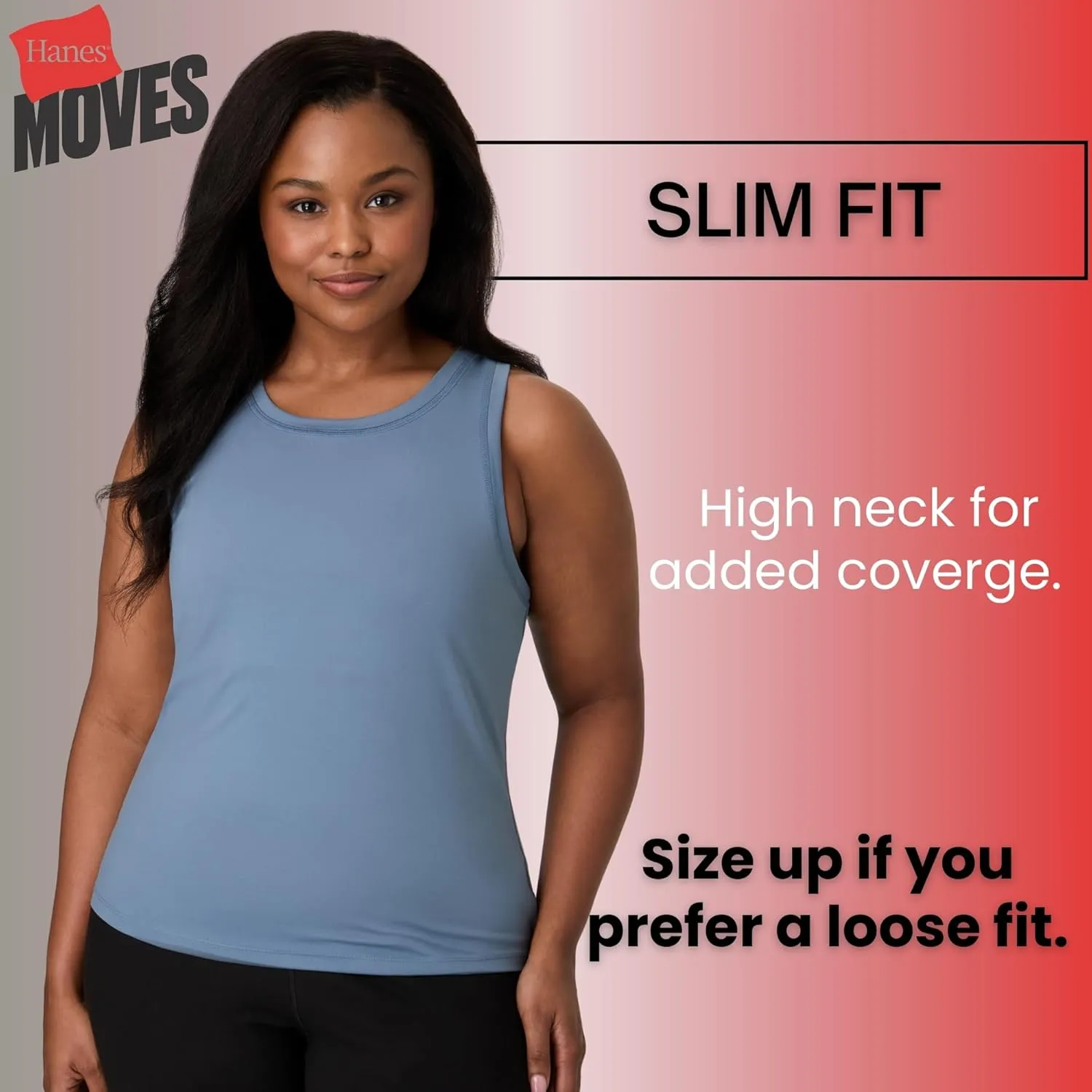 Hanes Moves, Stretch Women, Moisture-Wicking Tank Top