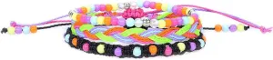 Harry and Henry Colorful Beaded Bracelets Handmade Braided Bracelets Blue Black String Bracelets Boho Bracelets for Women Layered Bead Bracelets