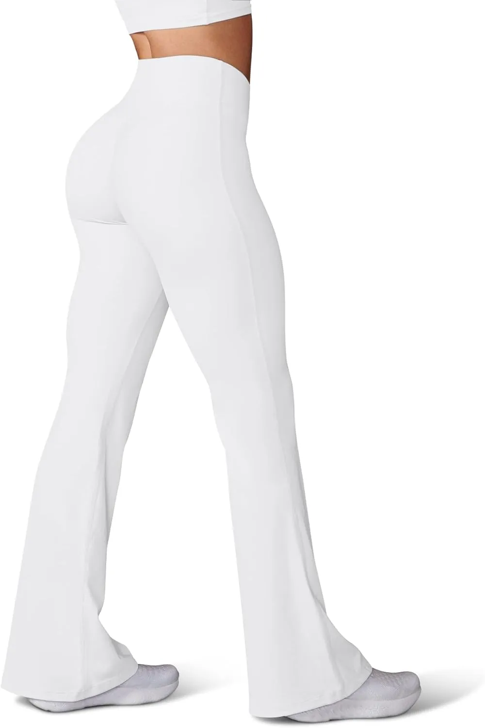 HEGALY Women's Flare Yoga Pants - Crossover Flare Leggings High Waisted Tummy Control Workout Casual Bootcut Pants
