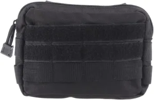 HEMOTON Camouflage Pouches Compact Water Resistant Phone Pouch for Outdoor Utility Heavy Duty Bag with Zipper Closure and Attachment Black