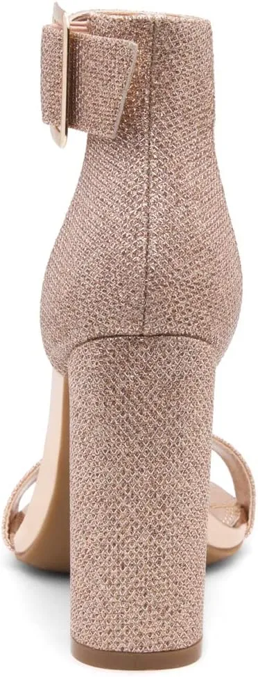 Herstyle Rumors Women's High Heels Open Toe Chunky Block Heeled Sandals with Ankle Strap  Dressy Strappy Heels for Prom Wedding Office, and Party