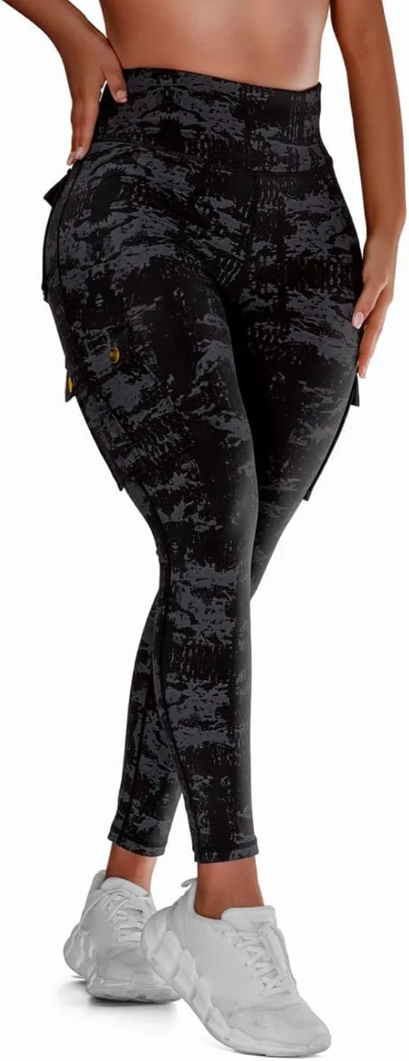 High Waisted Camo Leggings for Women Athletic Workout Leggings Running Yoga Pants Soft Stretch Trousers Fall Clothes