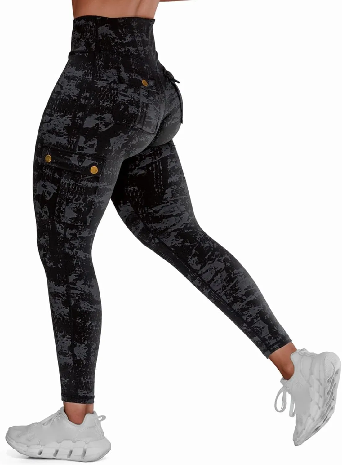 High Waisted Camo Leggings for Women Athletic Workout Leggings Running Yoga Pants Soft Stretch Trousers Fall Clothes