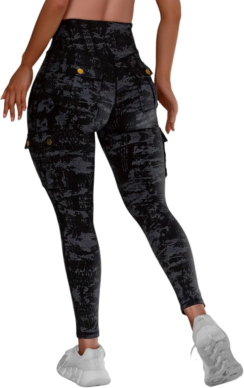 High Waisted Camo Leggings for Women Athletic Workout Leggings Running Yoga Pants Soft Stretch Trousers Fall Clothes
