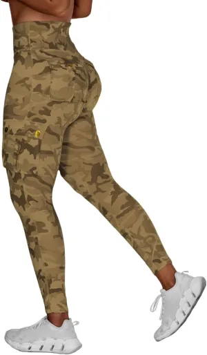 High Waisted Camo Leggings for Women Athletic Workout Leggings Running Yoga Pants Soft Stretch Trousers Fall Clothes