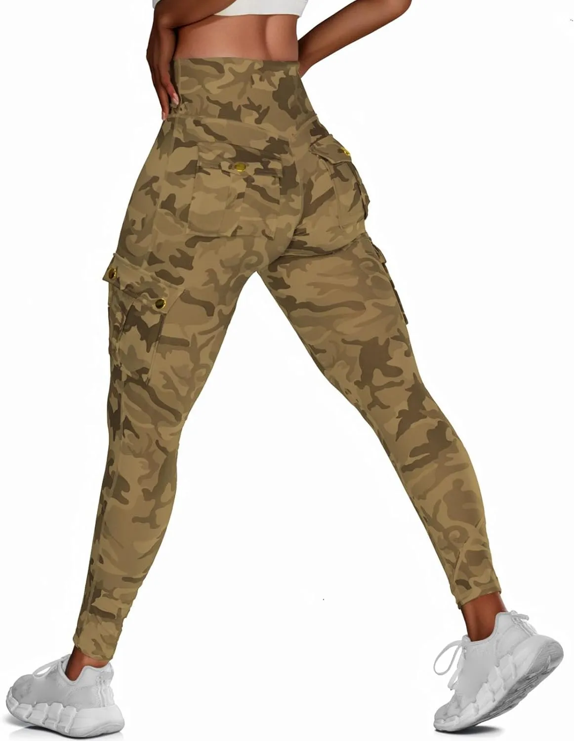 High Waisted Camo Leggings for Women Athletic Workout Leggings Running Yoga Pants Soft Stretch Trousers Fall Clothes