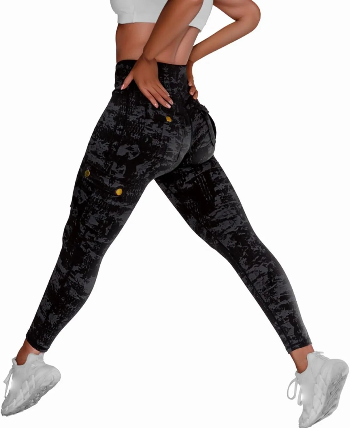 High Waisted Camo Leggings for Women Athletic Workout Leggings Running Yoga Pants Soft Stretch Trousers Fall Clothes