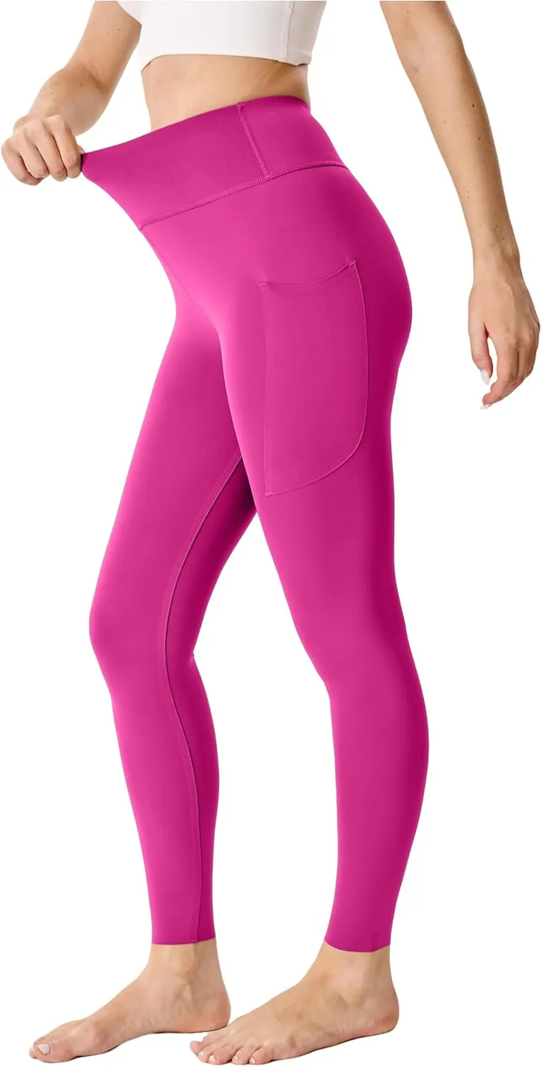 High Waisted Leggings for Women Butt Lifting Seamless Athletic Leggings with Pockets Tummy Control Workout Yoga Pants