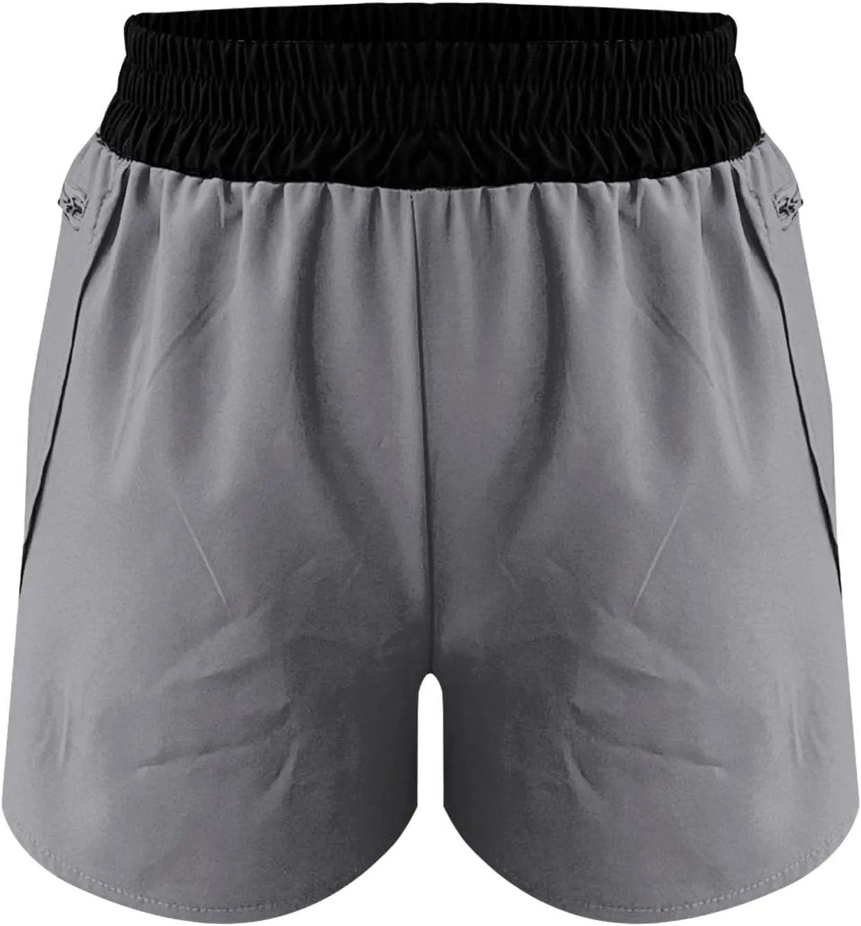 High Waisted Running Shorts for Women Lightweight Yoga Shorts Gym Athletic Workout Shorts with Zipper Pockets