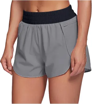 High Waisted Running Shorts for Women Lightweight Yoga Shorts Gym Athletic Workout Shorts with Zipper Pockets