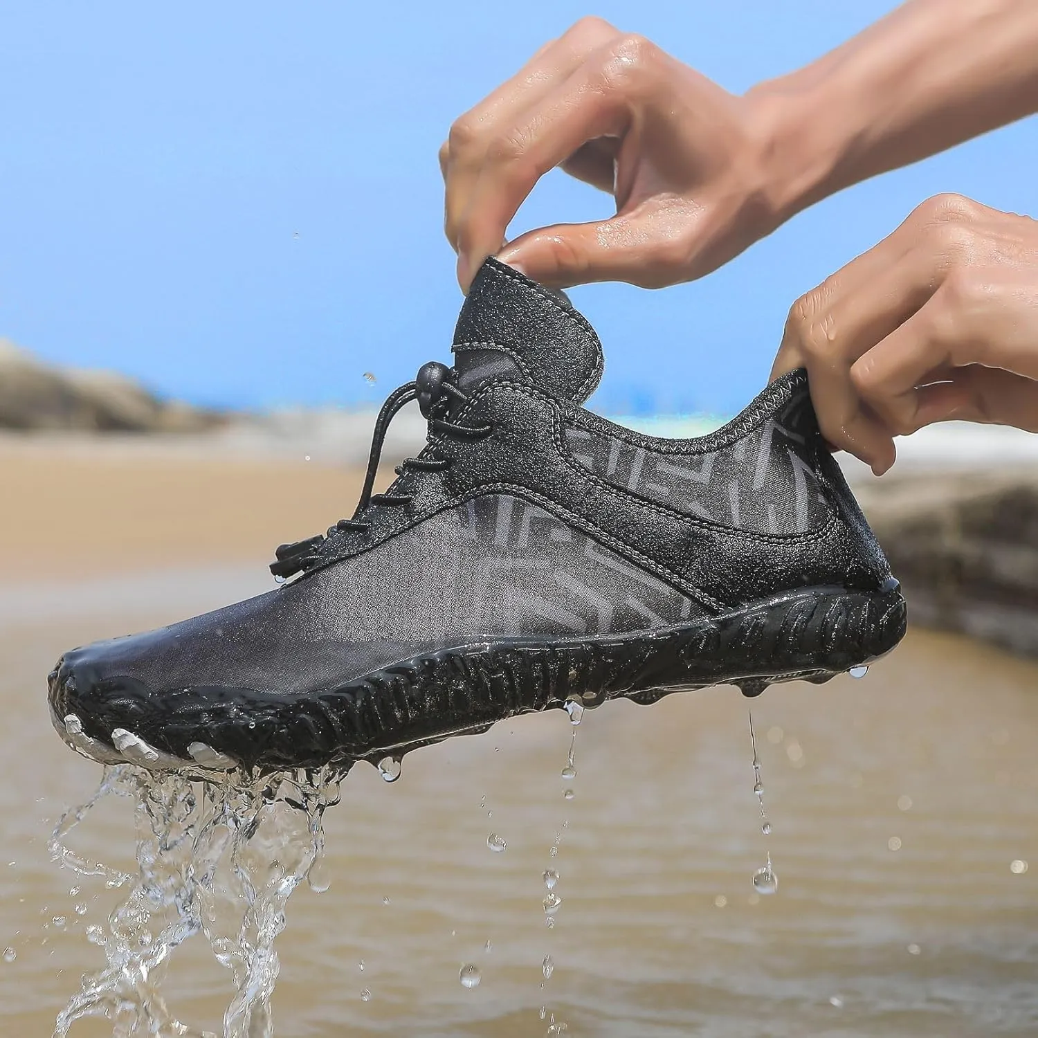 Hike Barefoot Shoes for Men Pro Footwear Shoes Mens Wide Toe Box Hiking Waliking Shoes Healthy & Non-Slip Barefoot Shoes Waterproof Trail Running Shoes