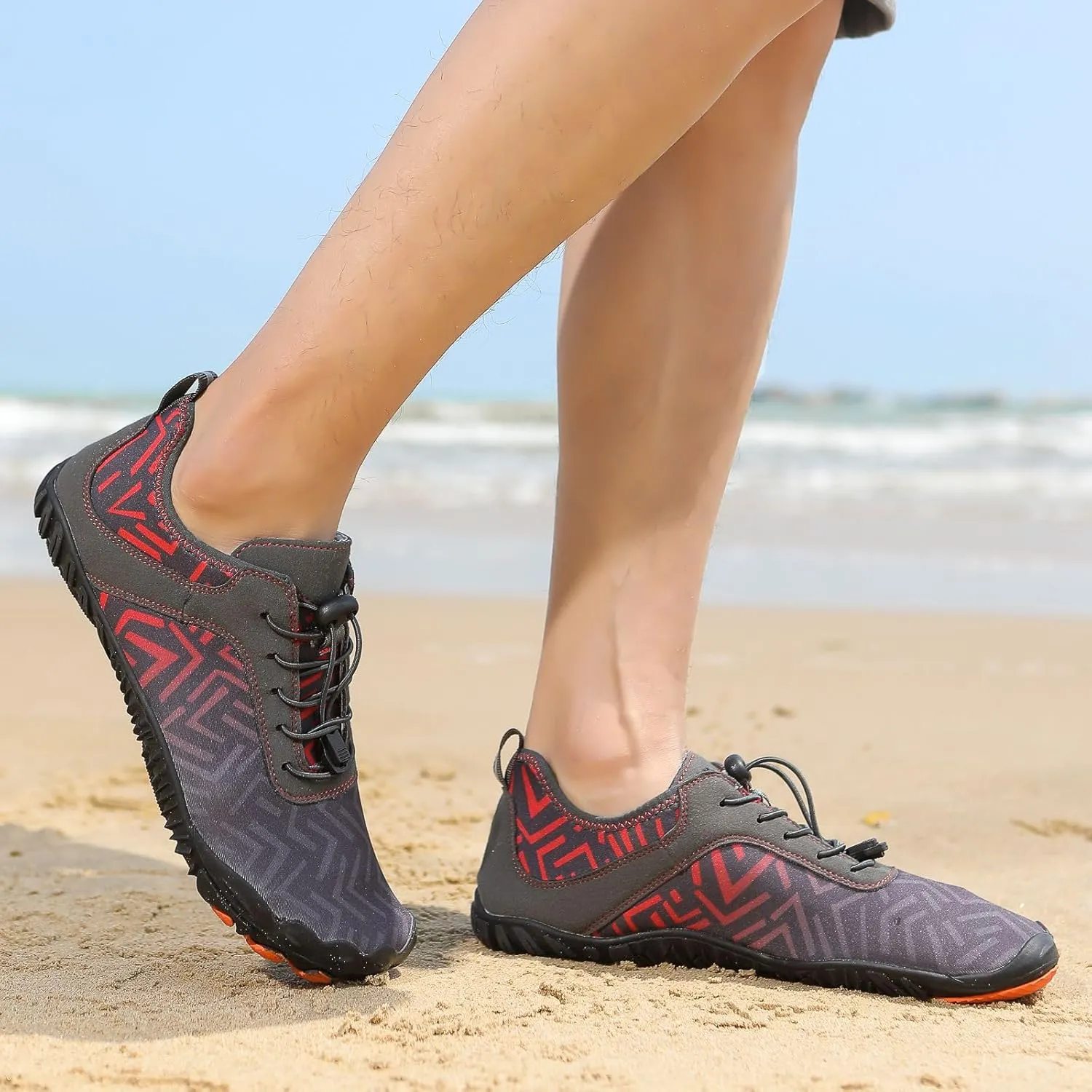 Hike Barefoot Shoes for Men Pro Footwear Shoes Mens Wide Toe Box Hiking Waliking Shoes Healthy & Non-Slip Barefoot Shoes Waterproof Trail Running Shoes