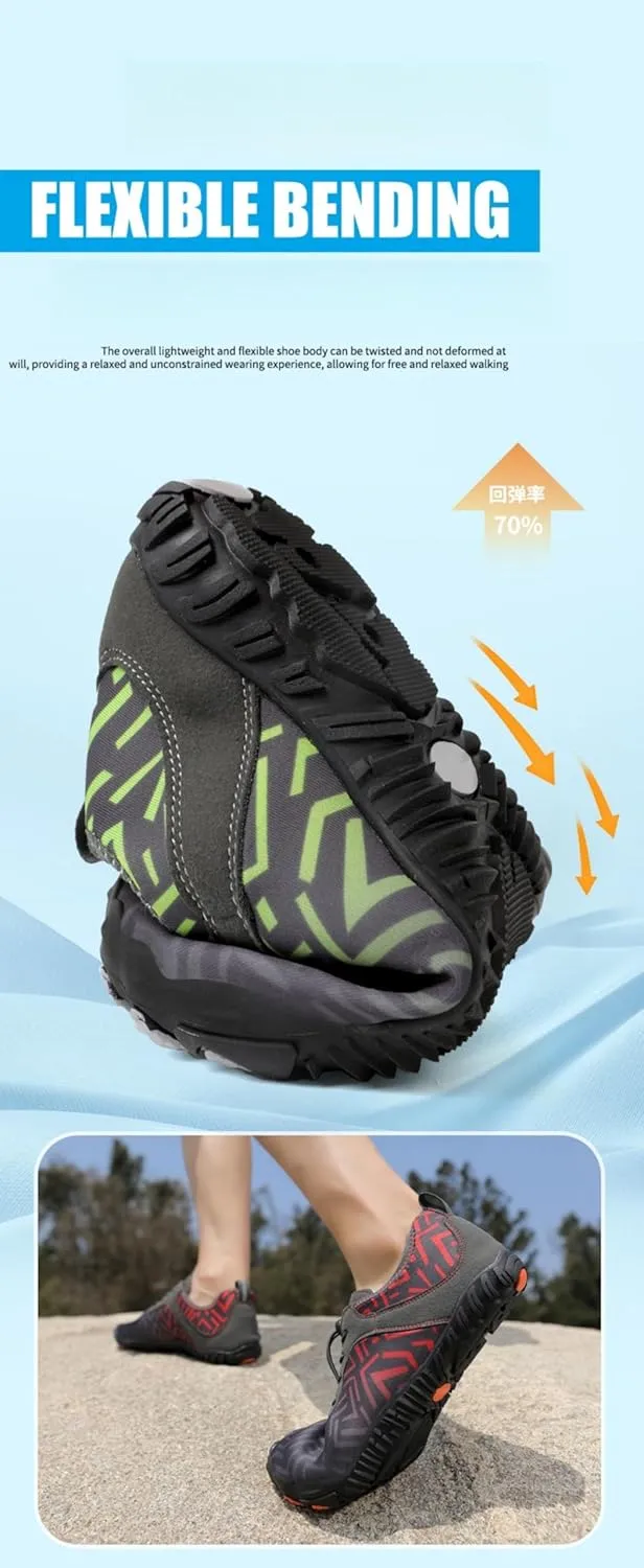 Hike Barefoot Shoes for Men Pro Footwear Shoes Mens Wide Toe Box Hiking Waliking Shoes Healthy & Non-Slip Barefoot Shoes Waterproof Trail Running Shoes