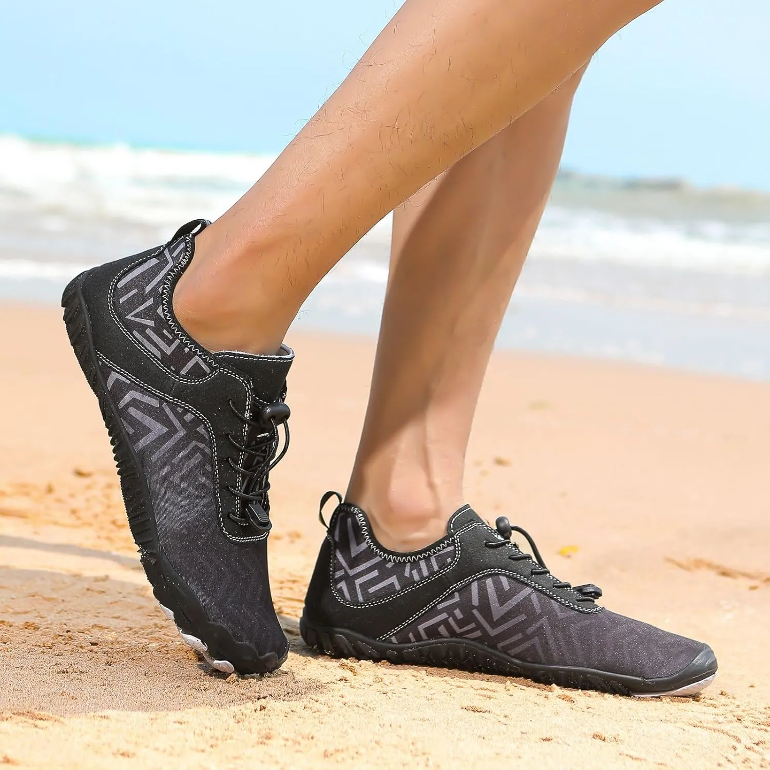 Hike Barefoot Shoes for Men Pro Footwear Shoes Mens Wide Toe Box Hiking Waliking Shoes Healthy & Non-Slip Barefoot Shoes Waterproof Trail Running Shoes