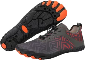 Hike Barefoot Shoes for Men Pro Footwear Shoes Mens Wide Toe Box Hiking Waliking Shoes Healthy & Non-Slip Barefoot Shoes Waterproof Trail Running Shoes