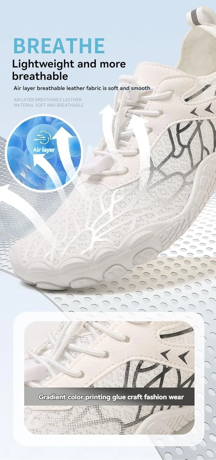 Hike Barefoot Shoes for Women Men Waterproof Trail Running Healthy & Non-Slip Barefoot Shoes Beach Pool Aqua Swim Surf Hiking Walking Footwear with Wide Toe Box