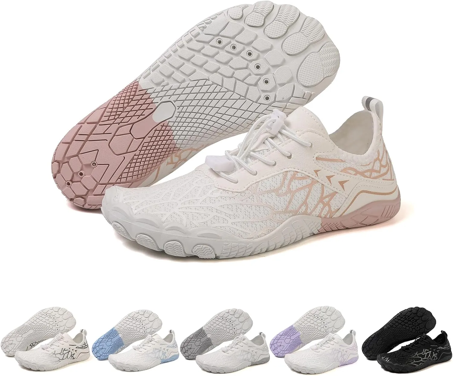Hike Barefoot Shoes for Women Men Waterproof Trail Running Healthy & Non-Slip Barefoot Shoes Beach Pool Aqua Swim Surf Hiking Walking Footwear with Wide Toe Box