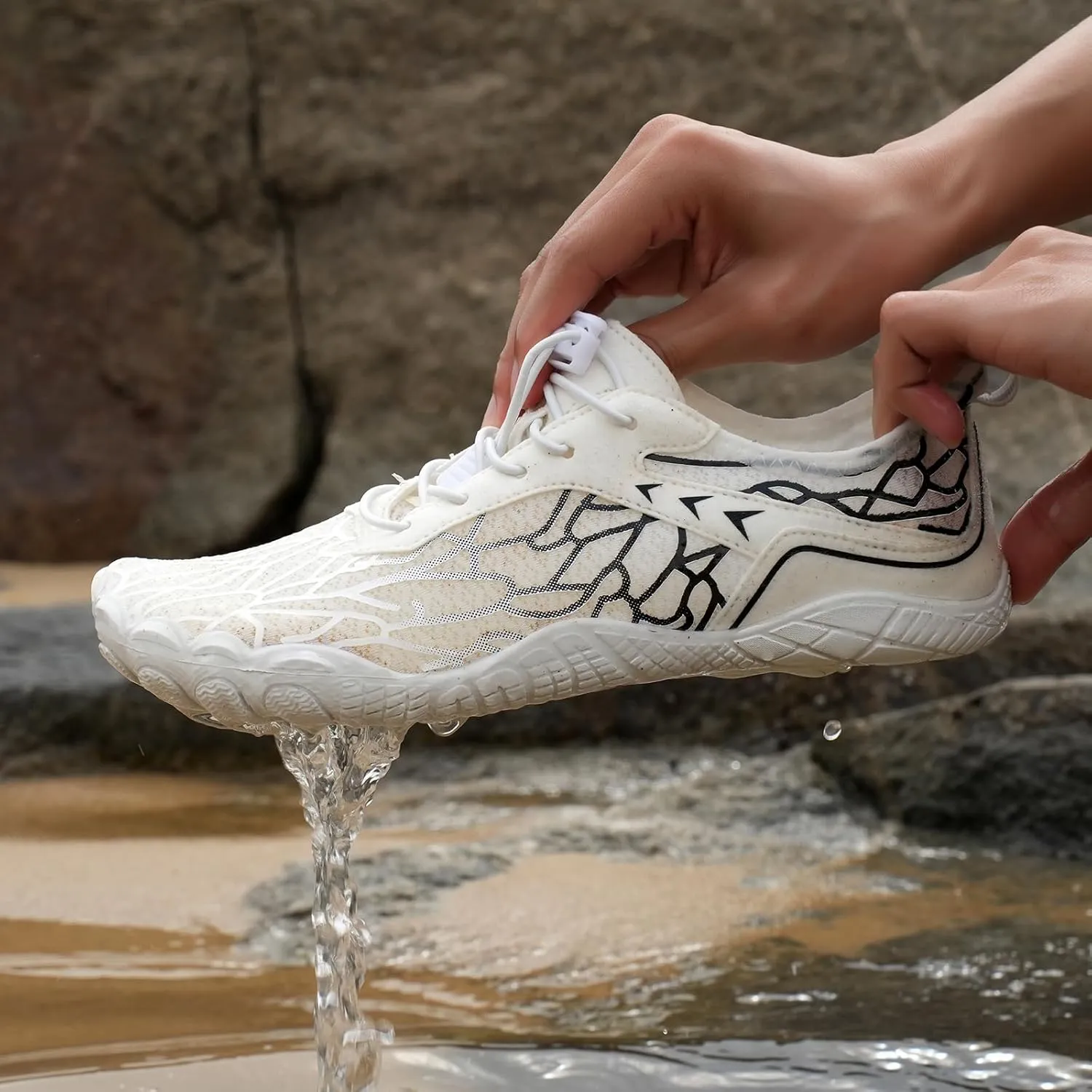 Hike Barefoot Shoes Women Men,Unisex Healthy & Non-Slip Barefoot Shoes with Wide Toe Box Outdoor Hiking Footwear Quick Dry Aqua Swim Beach Shoes