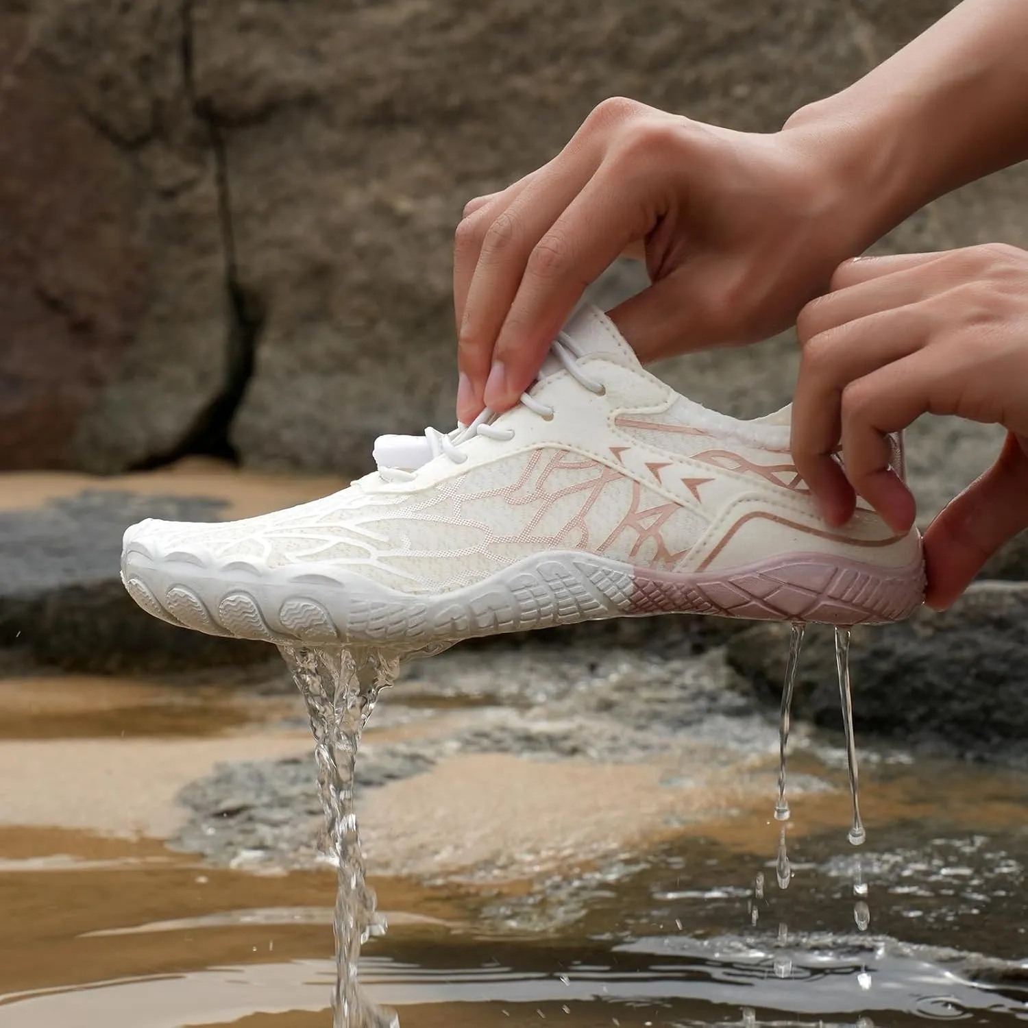 Hike Barefoot Shoes Women Men,Unisex Healthy & Non-Slip Barefoot Shoes with Wide Toe Box Outdoor Hiking Footwear Quick Dry Aqua Swim Beach Shoes