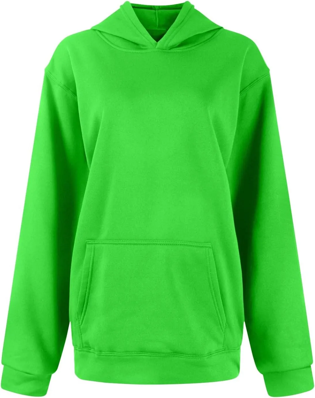 Hoodies for Women Preppy Oversized Fleece Pullover Plain Hoodie with Pockets Sweatshirt Winter Cute Sweatshirts