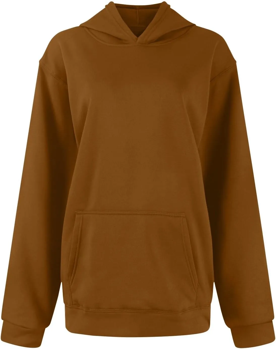 Hoodies for Women Preppy Oversized Fleece Pullover Plain Hoodie with Pockets Sweatshirt Winter Cute Sweatshirts
