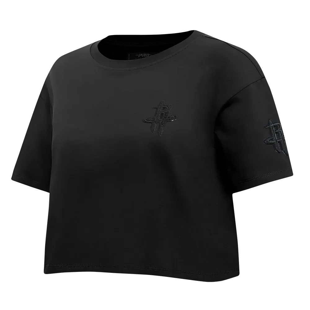 HOUSTON ROCKETS TRIPLE BLACK WOMEN'S SJ BOXY TEE (TRIPLE BLACK WOMEN'S)