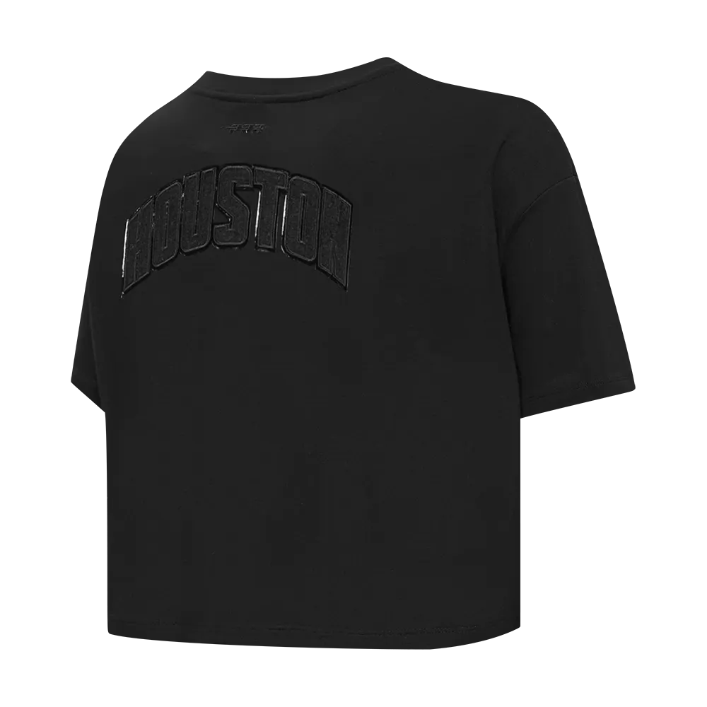 HOUSTON ROCKETS TRIPLE BLACK WOMEN'S SJ BOXY TEE (TRIPLE BLACK WOMEN'S)