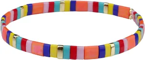 KELITCH Elastic Friendship Bracelets Ethnic Tila Beads Bracelets Beach Bracelets - Colorful