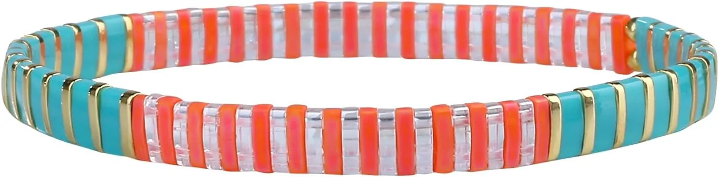KELITCH Tila Beads Stretch Bracelets Wrap Friendship Bracelets Women Beach Bracelets