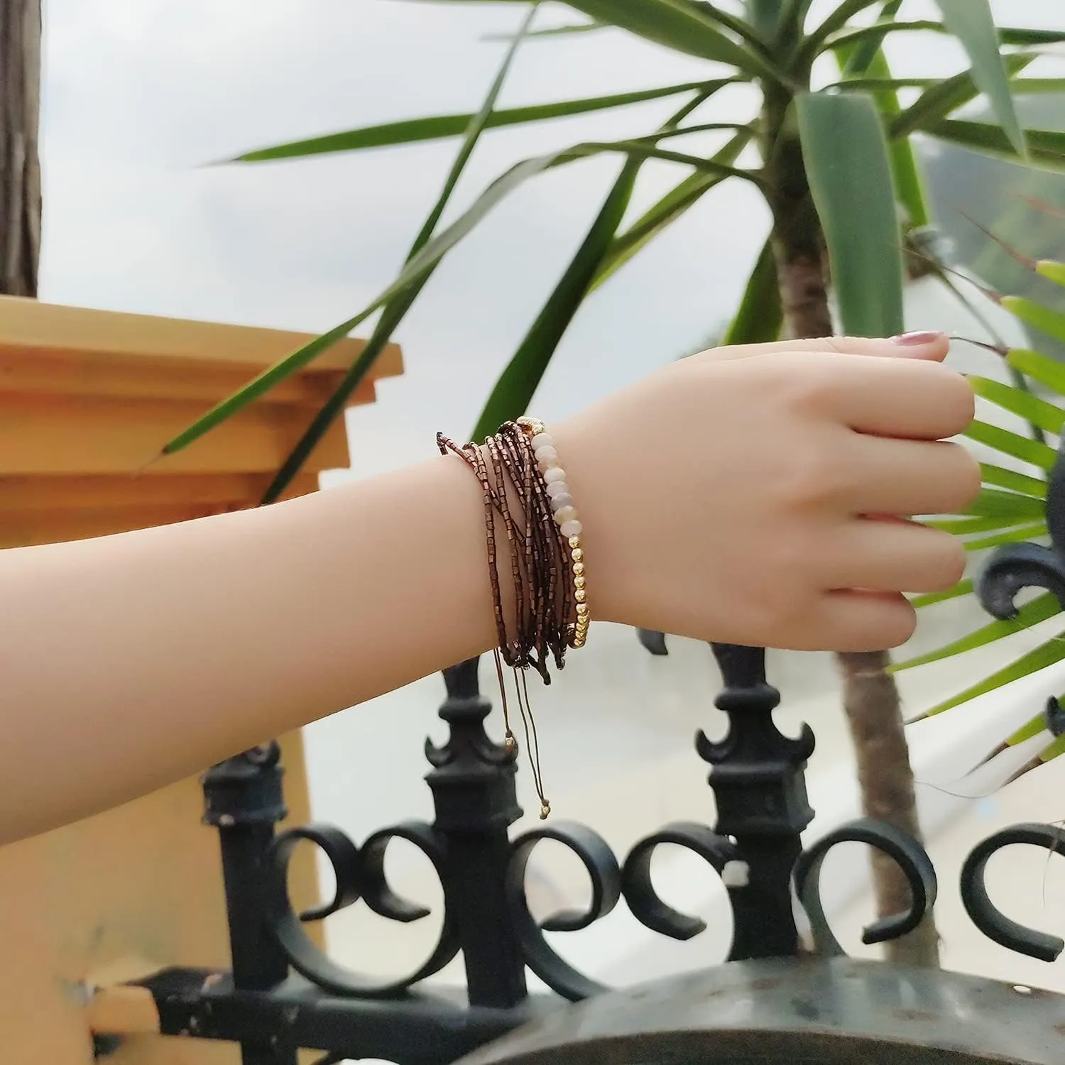 KELITCH Women Friendship Bracelets Adjustable Strands Bracelets Stackable Miyuki Beaded Bracelets