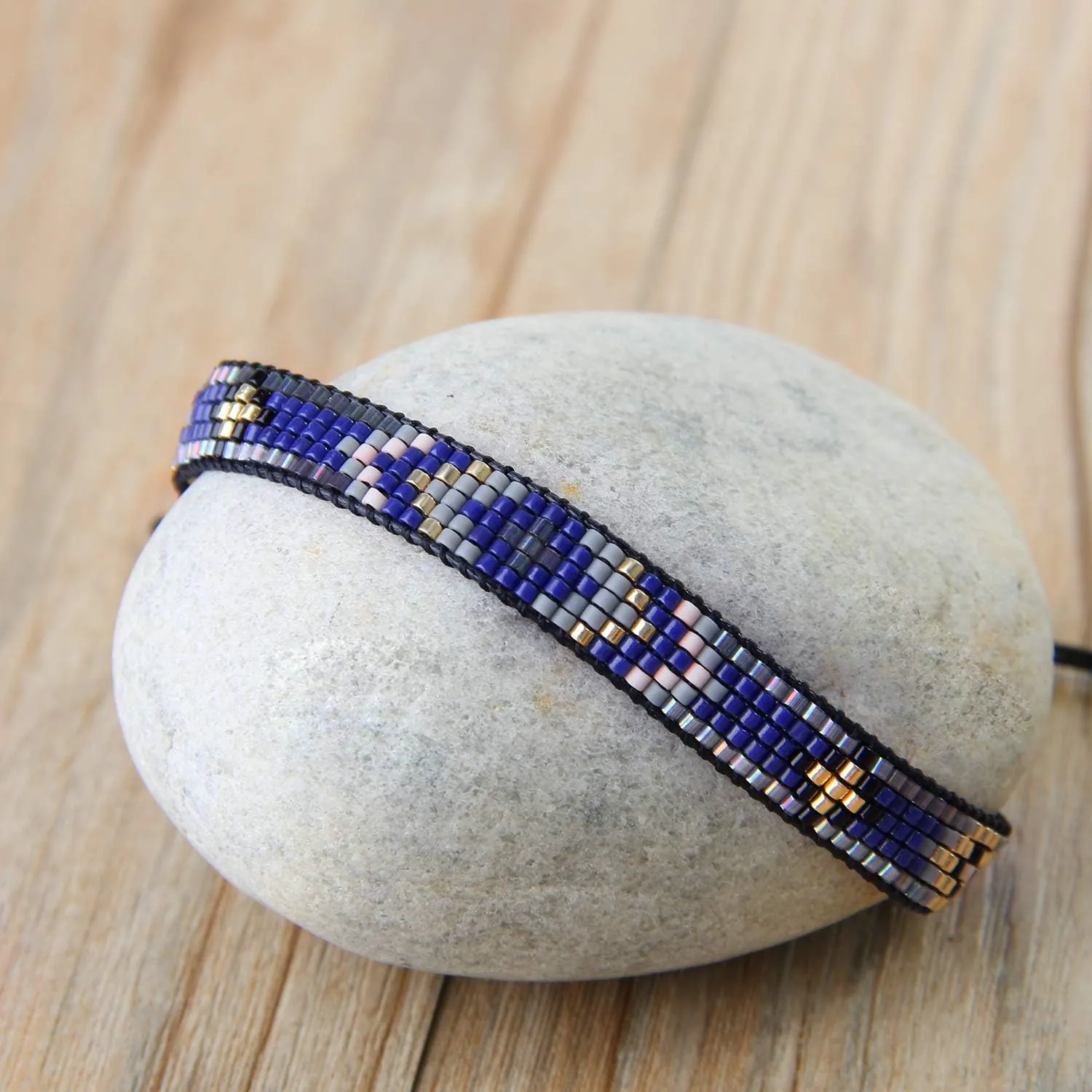 KELITCH Women Friendship Bracelets Wax Rope Bracelets Handmade Multi-Pattern Pearl Bracelets
