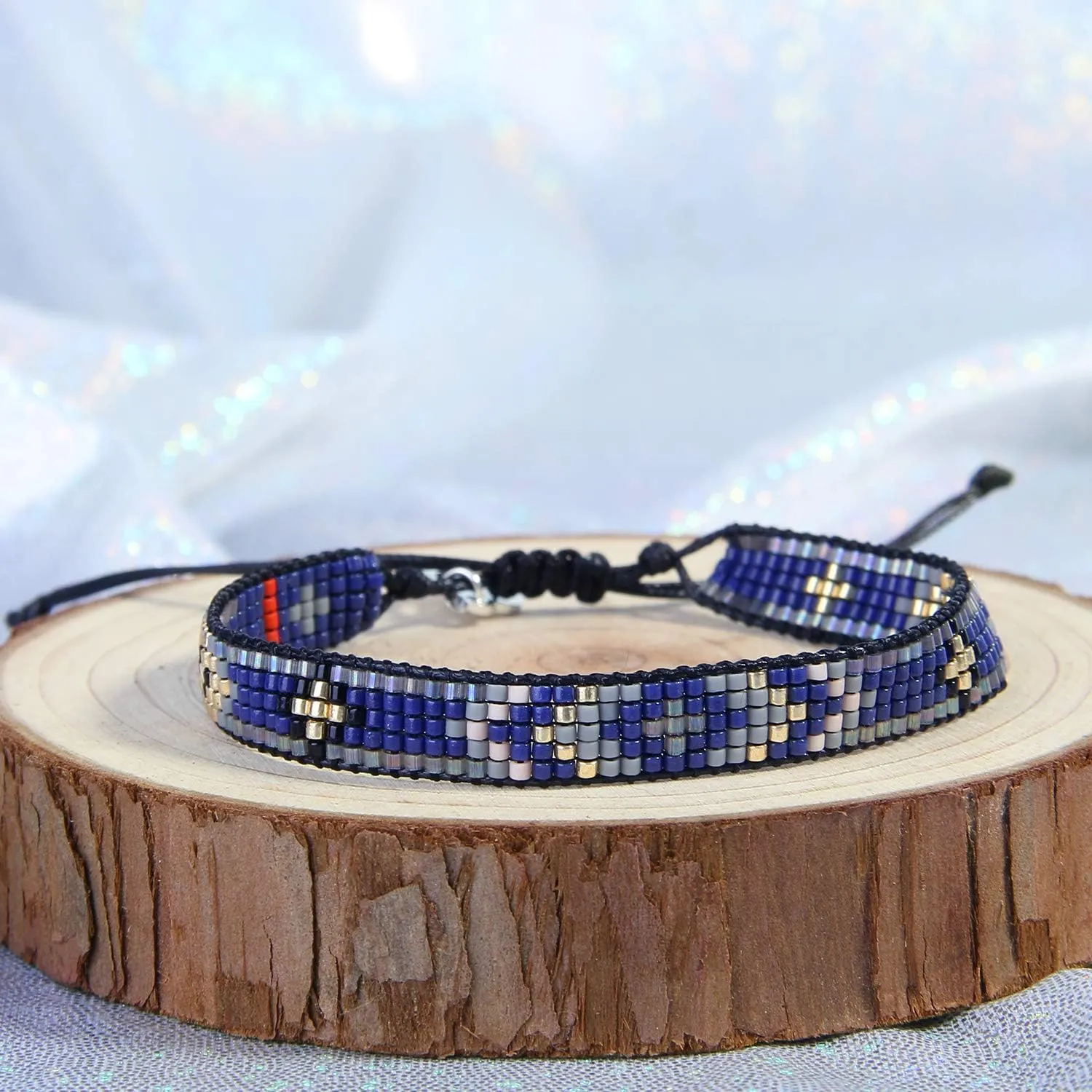 KELITCH Women Friendship Bracelets Wax Rope Bracelets Handmade Multi-Pattern Pearl Bracelets