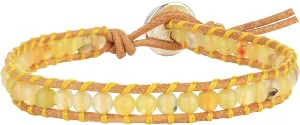 KELITCH Women Leather Wrap Bracelets Handmade Strand Bracelets Colorful Stones Beads Bracelets