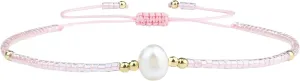 KELITCH Women Pearl Bracelets Handmade Friendship Bracelets Pearl Miyuki Beaded Strand Bracelets