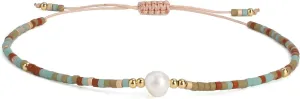 KELITCH Women Pearl Bracelets Handmade Friendship Bracelets Pearl Miyuki Beaded Strand Bracelets