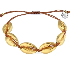 KELITCH Womens Gold Friendship Bracelets Shell Cowry Beads Bracelets Adjustable Bracelets Tropical Beach Bracelets