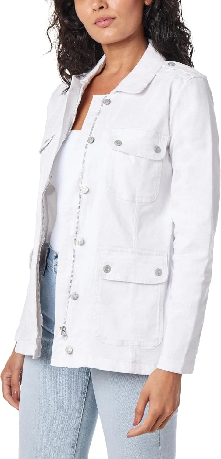 kensie Jeans for Women Lightweight Zip-Up Utility Jackets Transitional Jackets for Fall and Spring