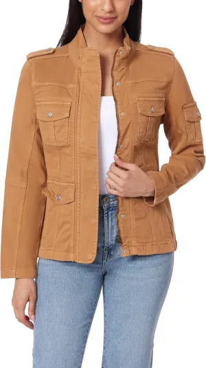 kensie Jeans for Women Lightweight Zip-Up Utility Jackets Transitional Jackets for Fall and Spring