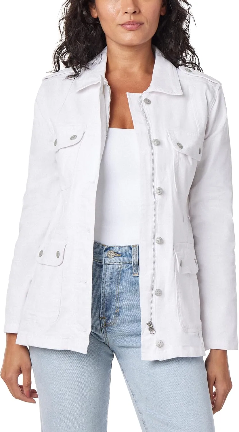 kensie Jeans for Women Lightweight Zip-Up Utility Jackets Transitional Jackets for Fall and Spring