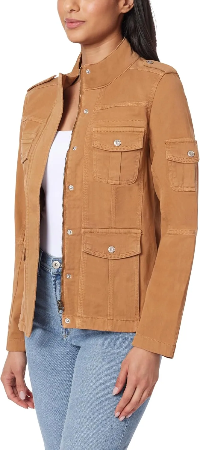 kensie Jeans for Women Lightweight Zip-Up Utility Jackets Transitional Jackets for Fall and Spring