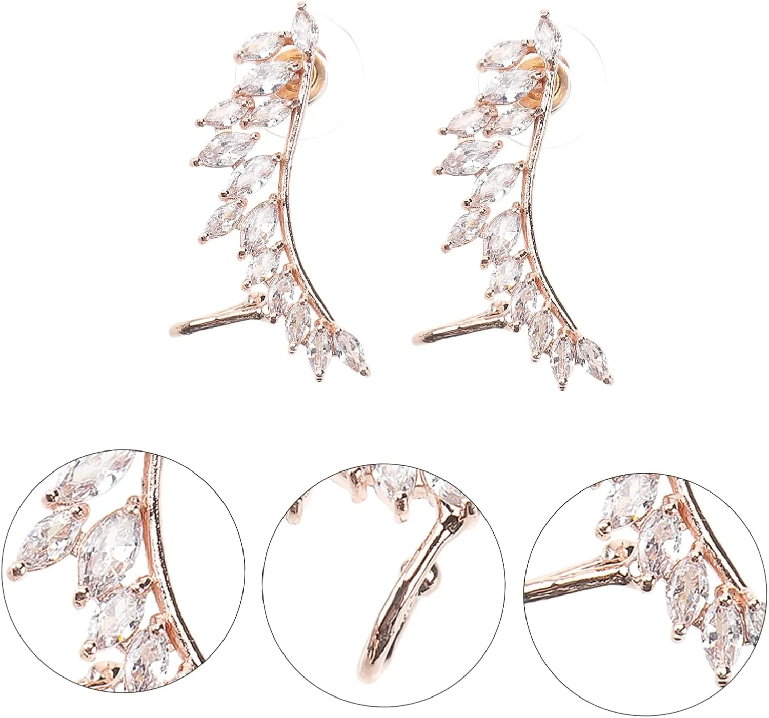 KESYOO 1 Pair Earings for Women Ear Clips Earrings Pierced Earrings Golden Womens Ear Cuff Women Ear Wrap Clip Ear Cuff for Non-pierced Ears Earmuffs Perforation Ear Drops Women's