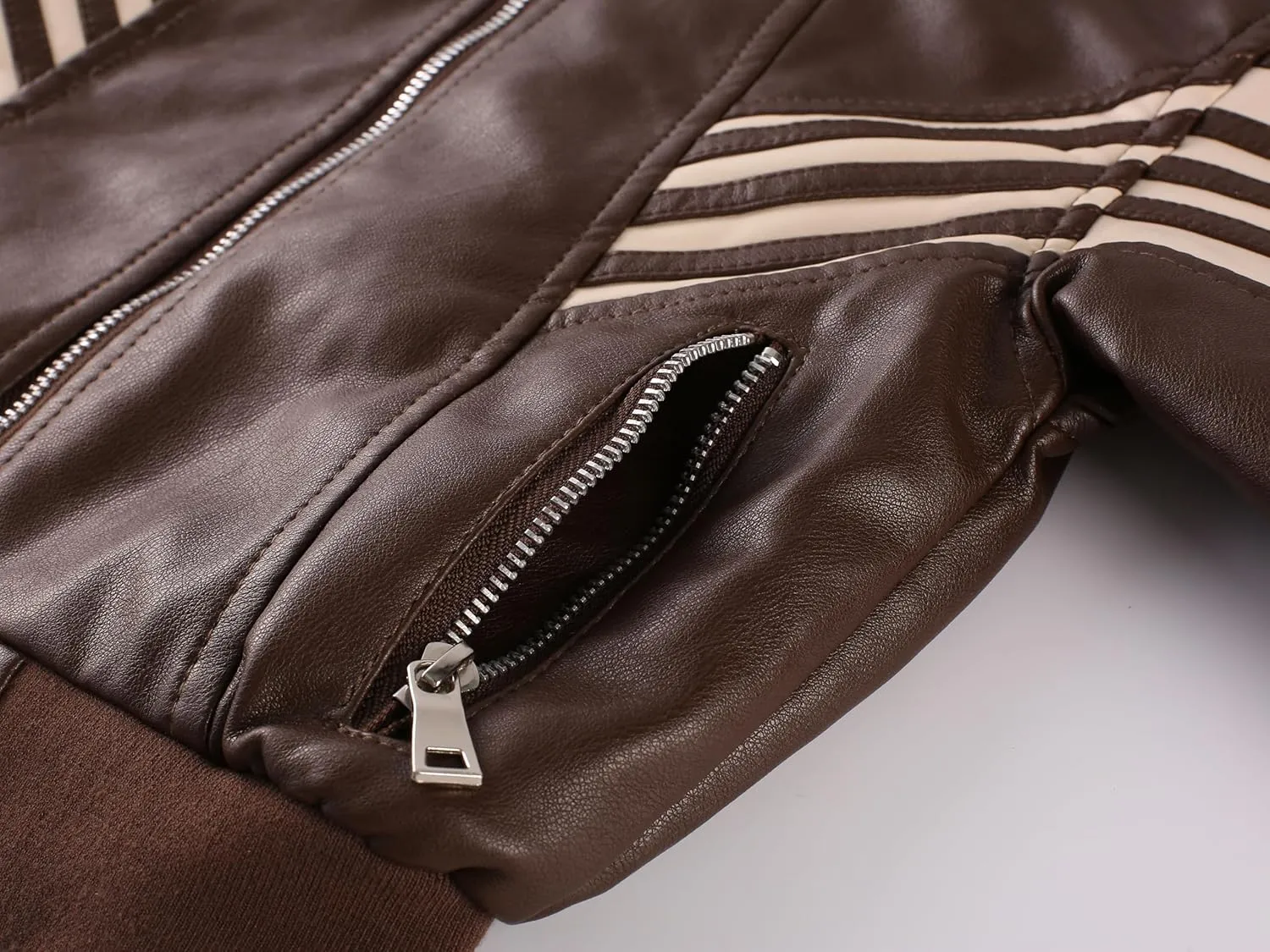 Kids PU Leather Flight Bomber Aviator Jackets Boys Motorcycle Biker Leather Jackets Coat For 3-14Years